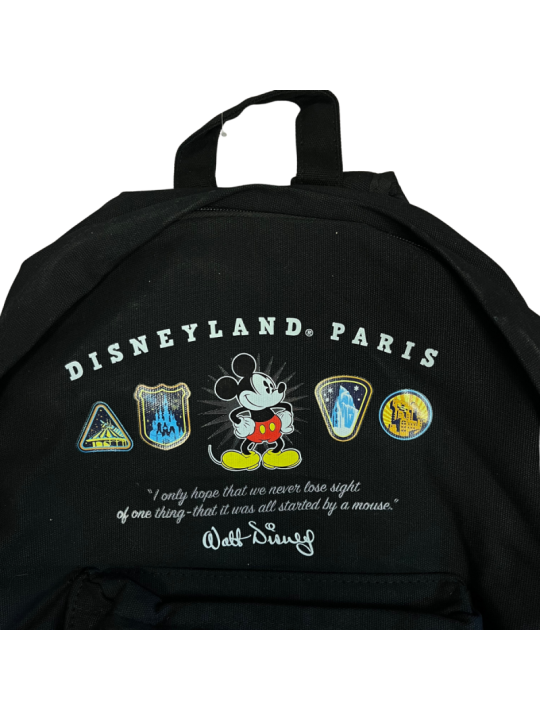 Sac à dos noir tissu Disneyland Paris