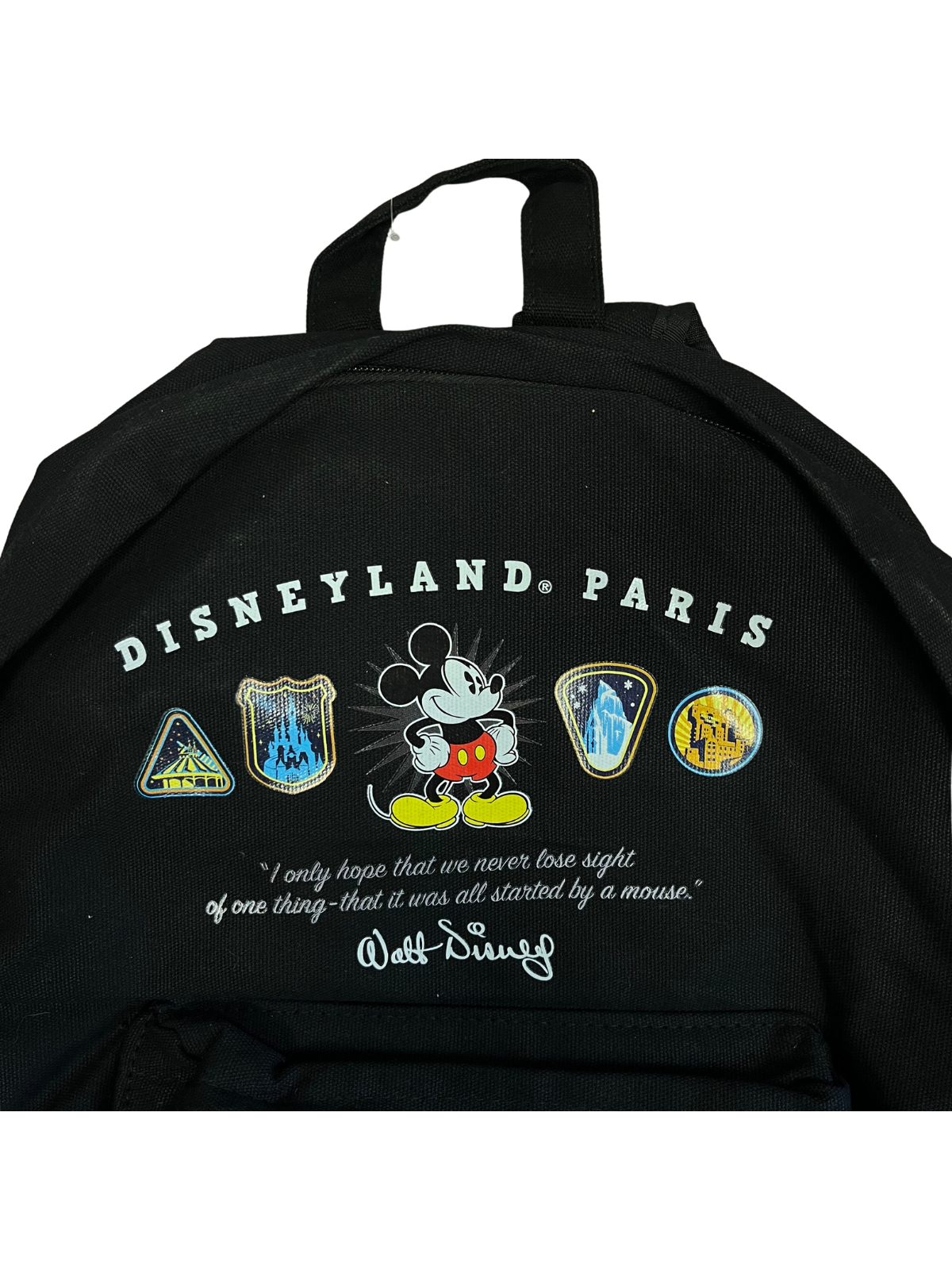 Sac à dos noir tissu Disneyland Paris