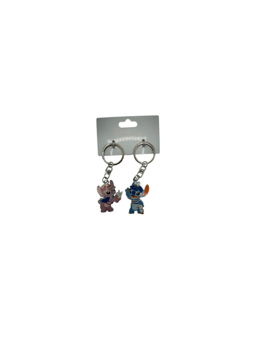 Porte clés Duo Stitch & Angel Paris Disneyland