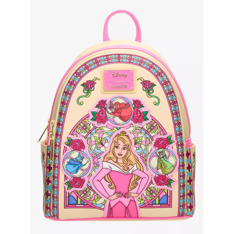 Sac a dos loungefly aurore stained glass portrait la belle au blis dormant