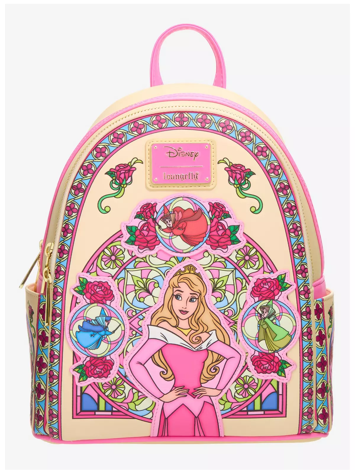 Sac a dos loungefly aurore stained glass portrait la belle au blis dormant