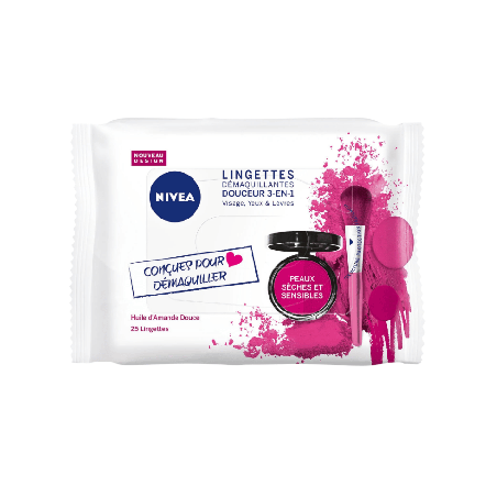 Nivea Lingettes Démaquillantes Peaux Sèches x25