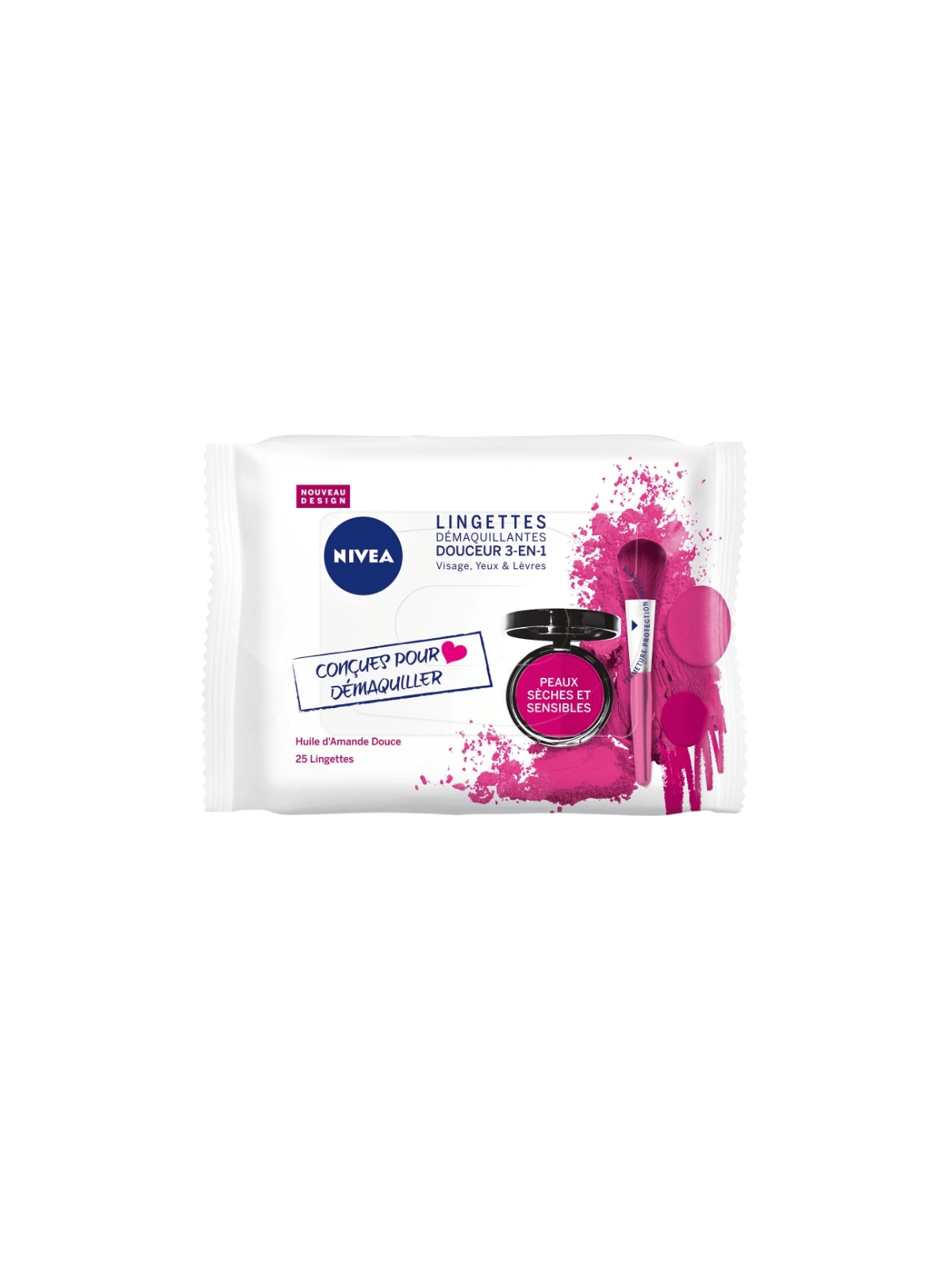 Nivea Lingettes Démaquillantes Peaux Sèches x25