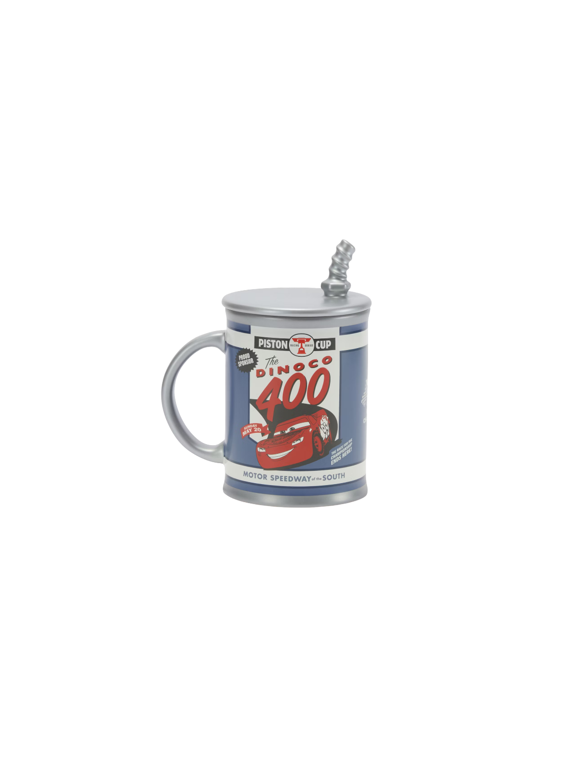 Mug Dinoco Motor Oil avec couvercle Cars Disney
