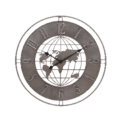 Horloge Isac Gris Ardoise D.68 cm Atmosphera