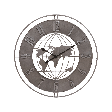 Horloge Isac Gris Ardoise D.68 cm Atmosphera