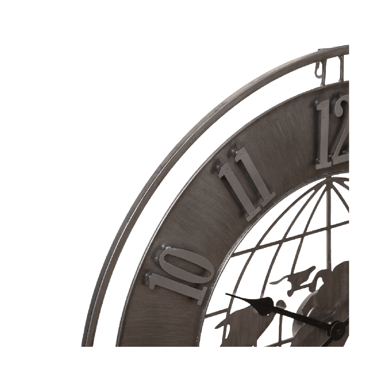 Horloge Isac Gris Ardoise D.68 cm Atmosphera