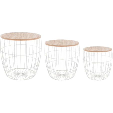 Tables Gigognes Métal et Bois Atmosphera