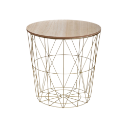 Table d’Appoint Kumi Doré D40 cm Atmosphera