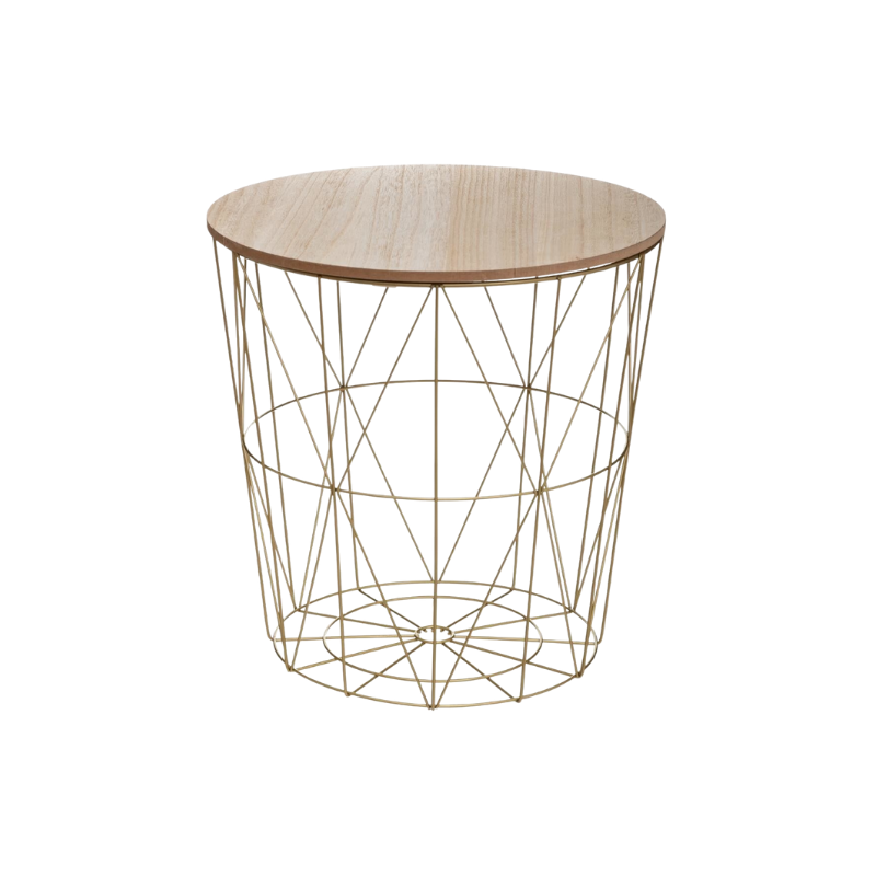 Table d’Appoint Kumi Doré D40 cm Atmosphera