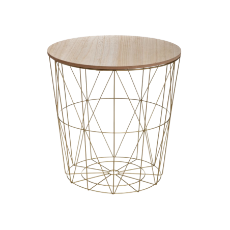 Table d’Appoint Kumi Doré D40 cm Atmosphera