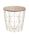 Table d’Appoint Kumi Doré D40 cm Atmosphera