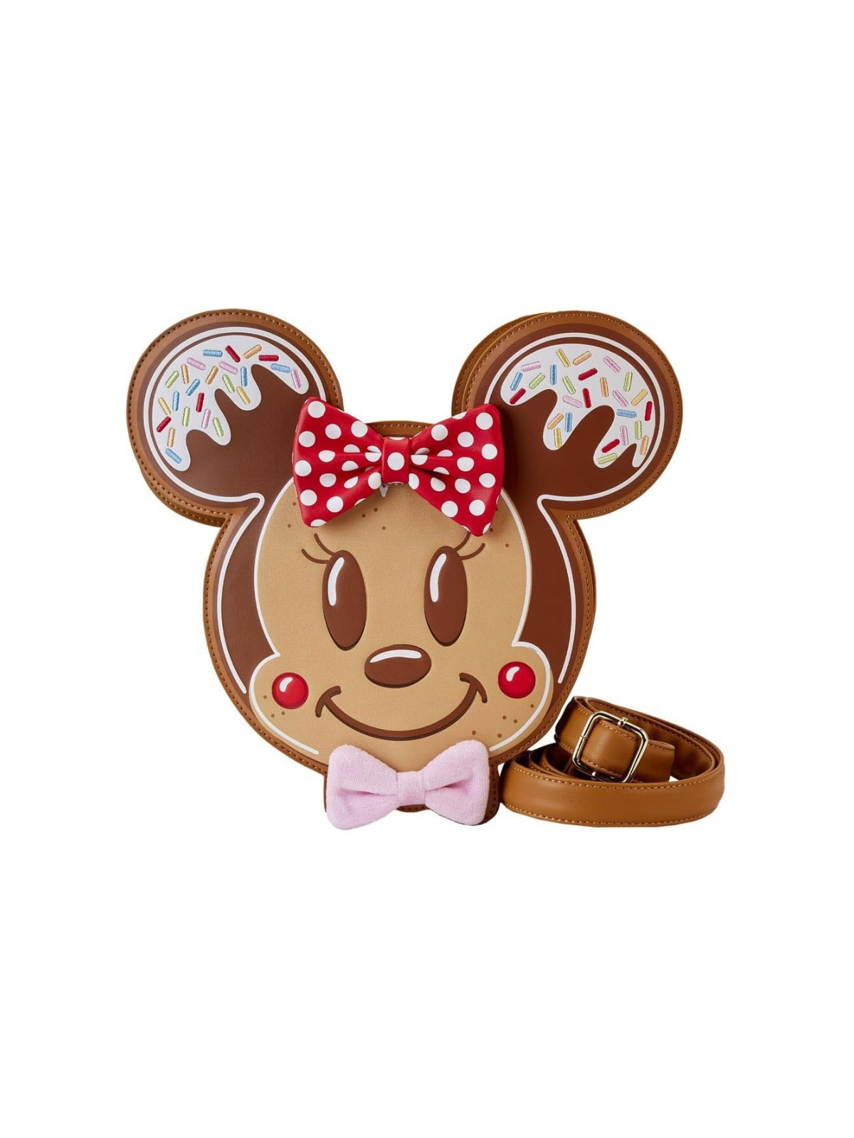 Sac Bandoulière Cookie Pain d'épice Mickey et Minnie LOUNGEFLY