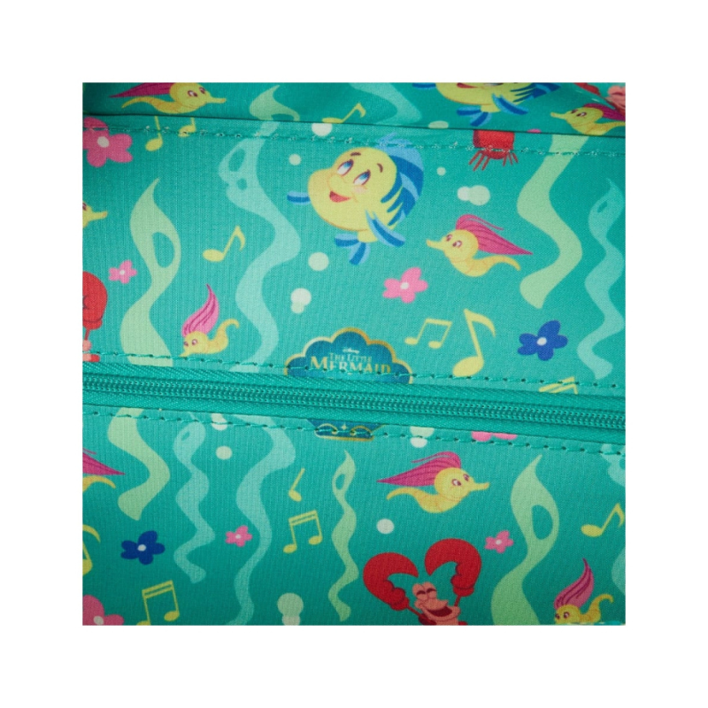 Sac Bandoulière Ariel Face La Petite Sirène 35e Anniversaire LOUNGEFLY