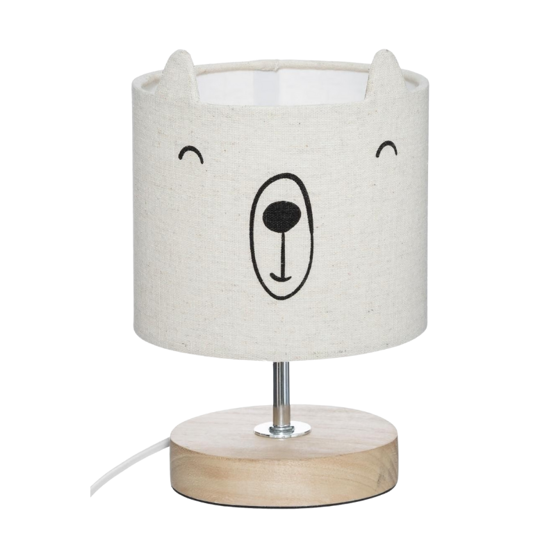 Lampe ourson enfant Toxey Beige 21 cm Atmosphera