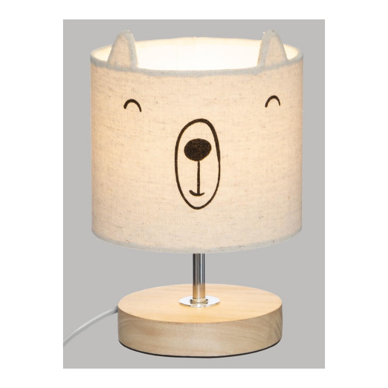 Lampe ourson enfant Toxey Beige 21 cm Atmosphera