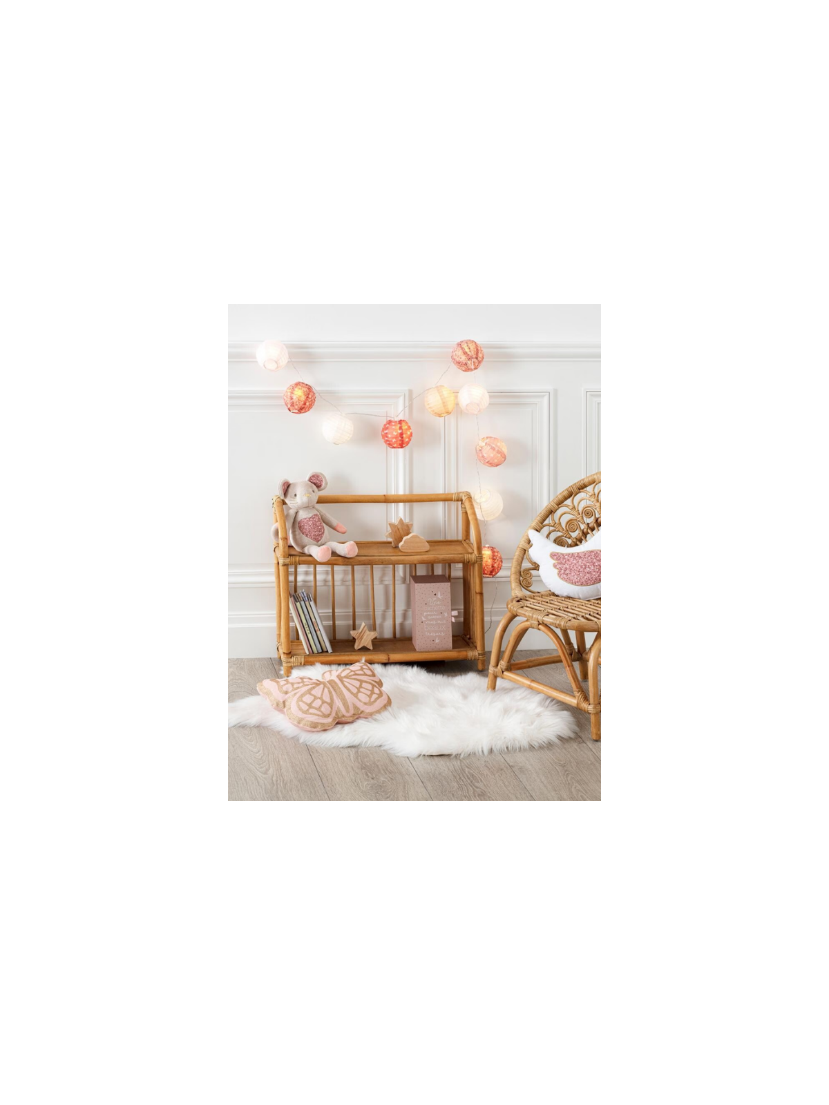 Bibliothèque enfant rotin 50 cm Atmosphera