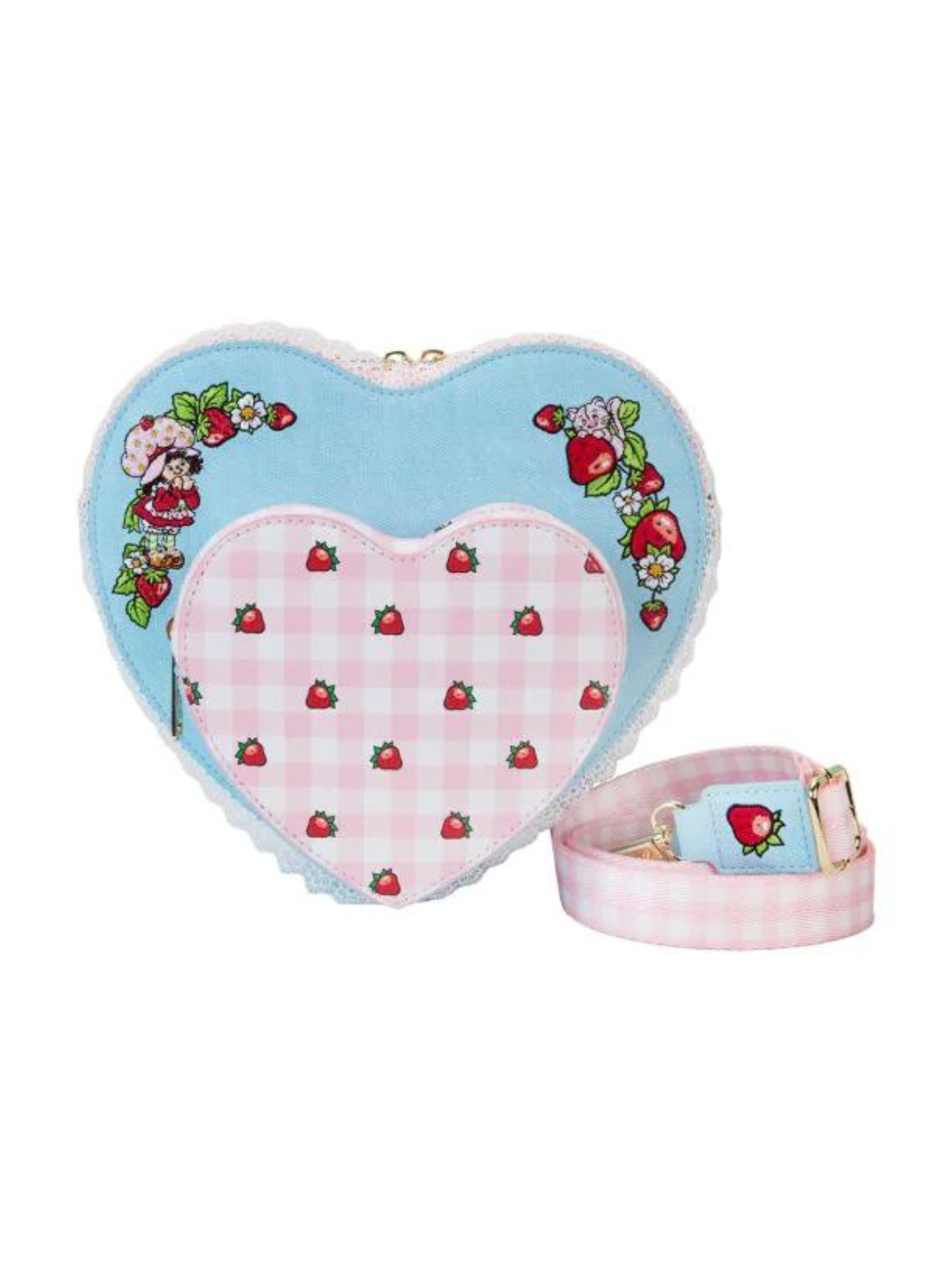 Sac Bandoulière Denim Charlotte aux Fraises Loungefly