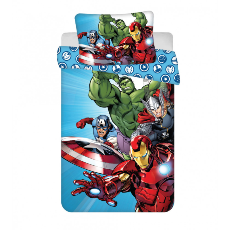 Housse de Lit Avengers Bleu 135 x 100 cm