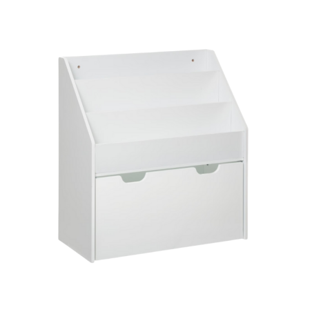 Bibliothèque enfant à roulettes 70 cm Blanc Atmosphera