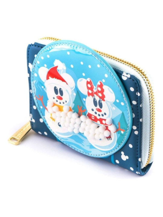Porte-monnaie Snowman Snowglobe Minnie & Mickey LOUNGEFLY