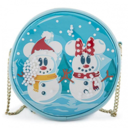 Sac bandoulière Snowman Snowglobe Mickey & Minnie LOUNGEFLY