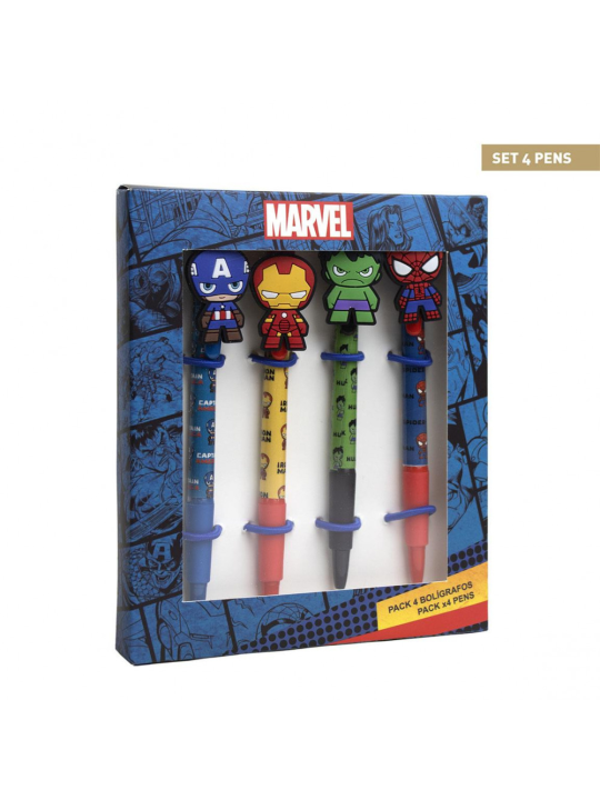 Lot de 4 Stylos MARVEL