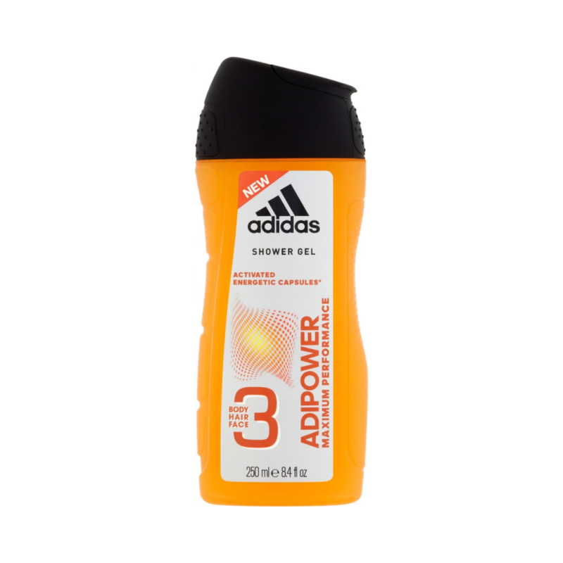Gel douche AdiPower 3en1 Adidas 250 ml