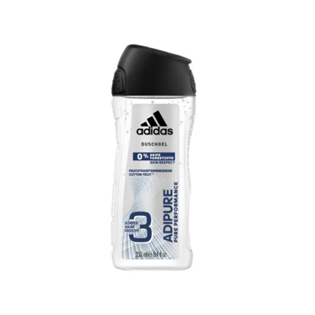 Gel douche AdiPure 3en1 Adidas 250 ml