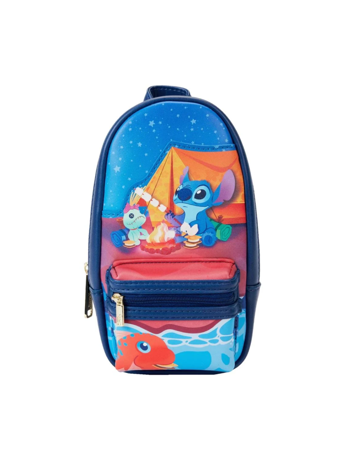 Mini sac à dos plumier Camping cuties Lilo & Stitch LOUNGEFLY
