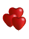 Ballons cœur rouges 24 cm x9
