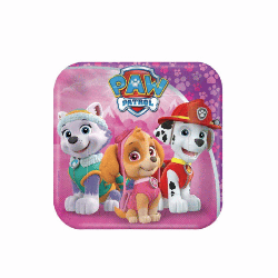 Assiettes Pat Patrouille pink 18 cm x8