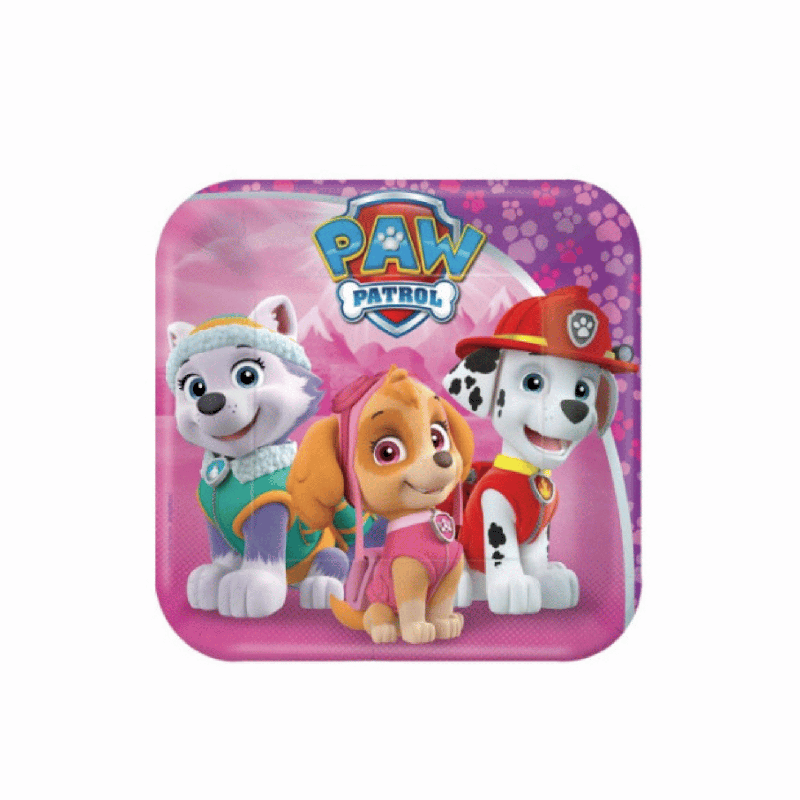 Assiettes Pat Patrouille pink 18 cm x8