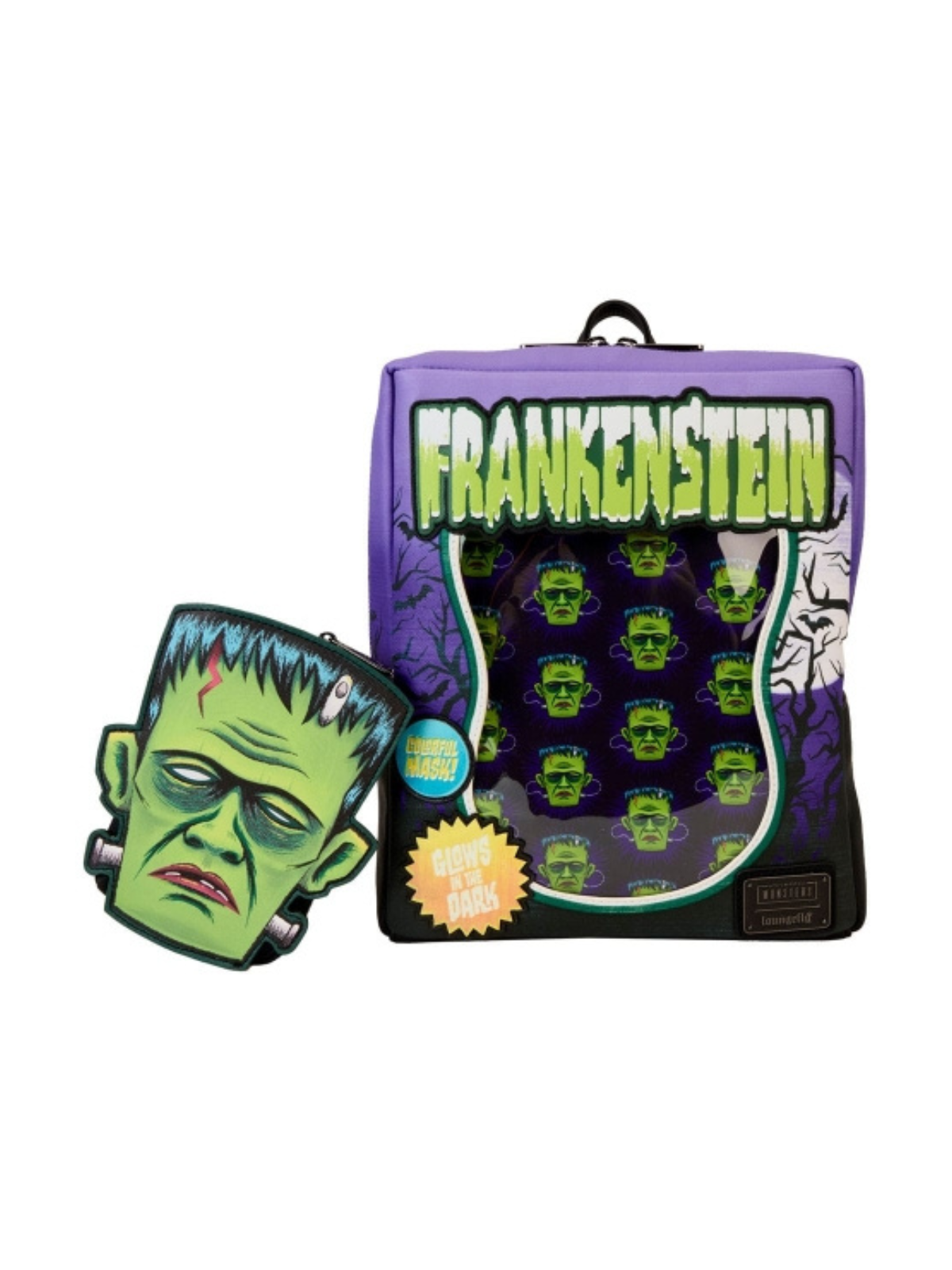 Sac à dos Frankenstein néon mask LOUNGEFLY